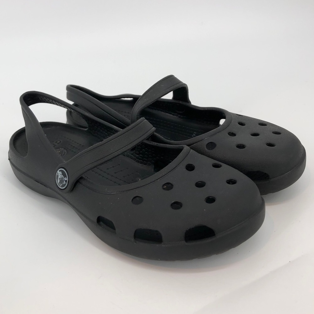 CROCS Shayna Mary Jane Sandal Black Womens 7